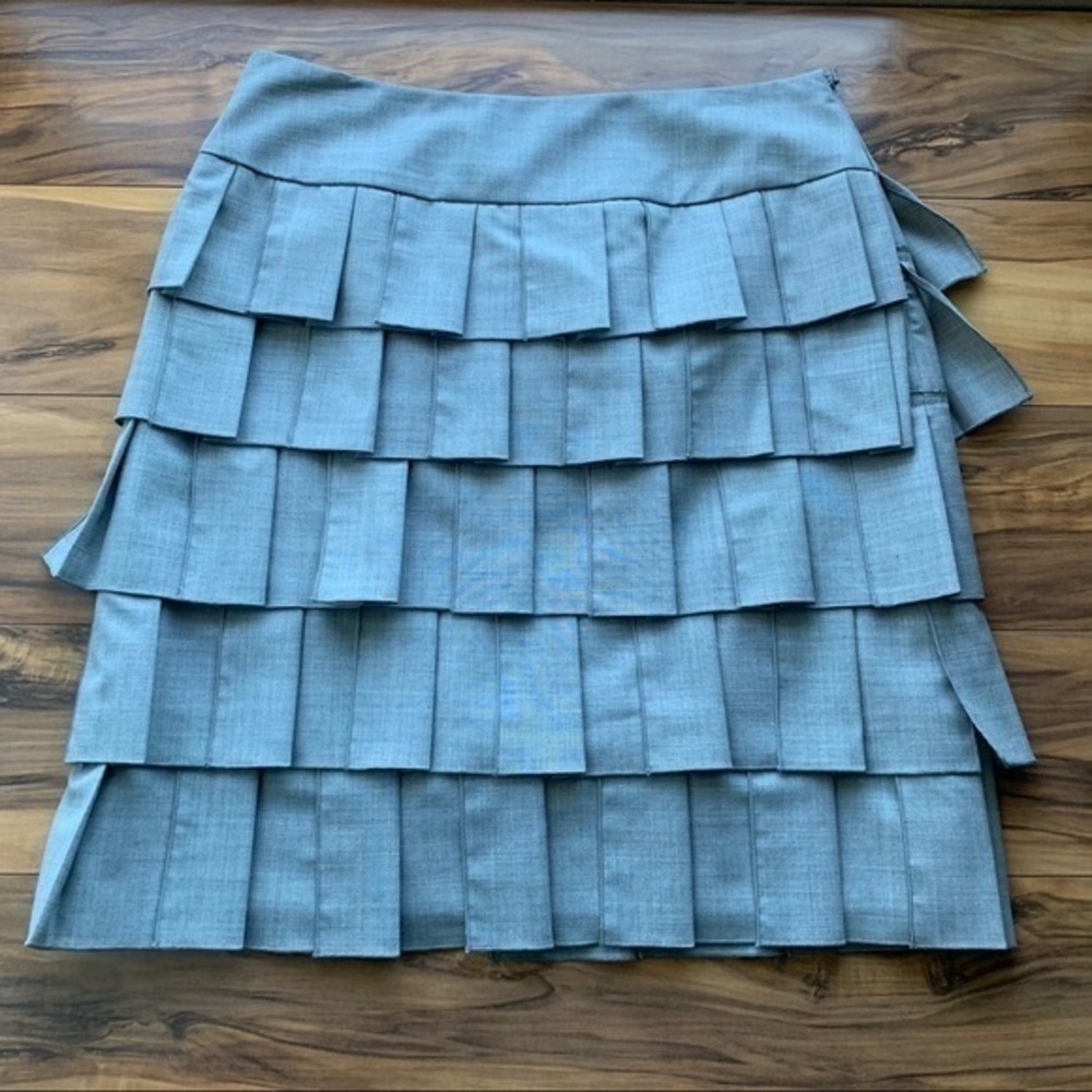 Etcetera gray intricate mini dress skirt 4